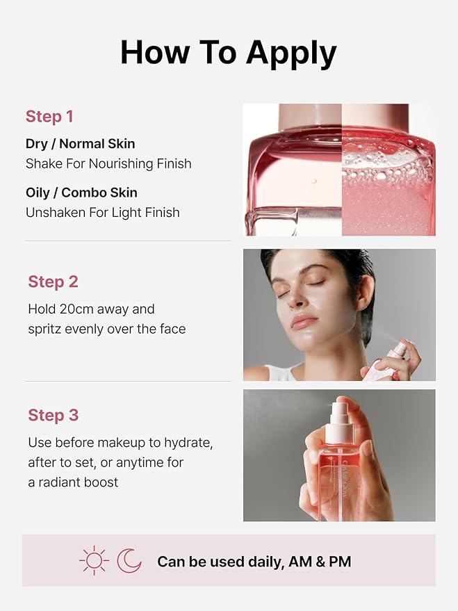 Delere Caviar Glow Soothing Mist | Korean Glass Skin Spray Serum with 5% Caviar & Squalane - Instant 3-Second Radiance & Makeup Setting – Anti-Aging Collagen Booster for Sensitive Skin, 3.4oz