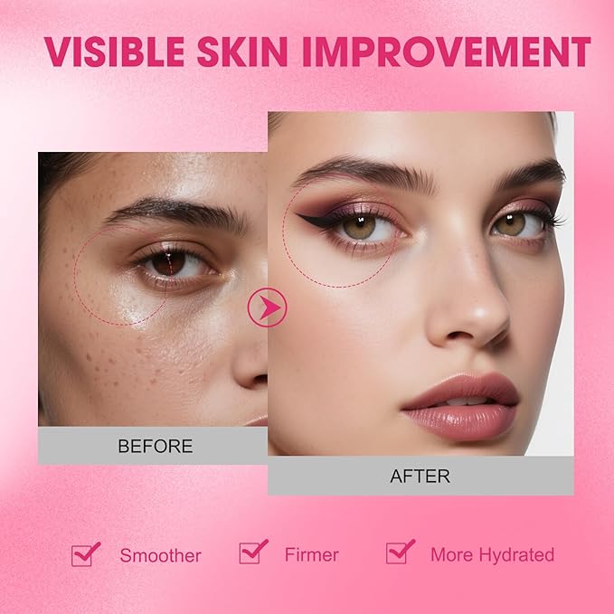 Deep Collagen & Peptide Serum – Hydrolyzed Silk Facial Ampoule for Firming, Smoothing & Hydration, Lightweight Anti-Aging Serum 30ml