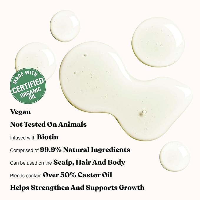 Red by Kiss Professional 99.9% Natural Hair Oil, Organic Vegan Oil Blend for Dry & Itchy Scalp Relief, Hydrating Biotin Infused, Nourish Add Shine & Smooth Hair (Vitamin E, 7.78 Fl Oz)