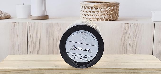 TSA Handmade Whipped Mango Lavender Body Butter Cream, Luxury Body Lotion for Dry Skin, Daily Moisturizing Shea Butter, Sunflower Oil, Mothers, Fathers, Women, Men, Teens, 5.5 oz Jar
