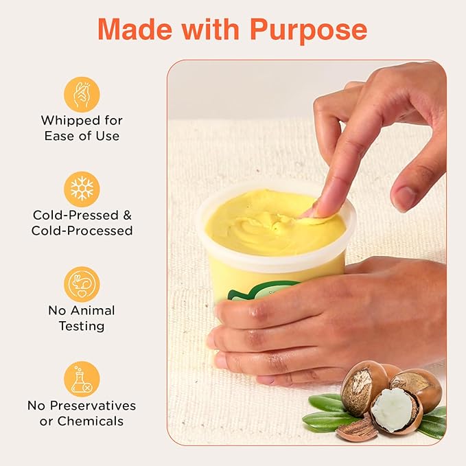 SoShea Whipped Shea Butter Vanilla Spice - Nourishes, Moisturizes & Renews | 100% African Pure Shea Butter | Cold-Pressed & Cold-Processed | No Dyes & Parabens | Vegan | 11.50oz / 326g