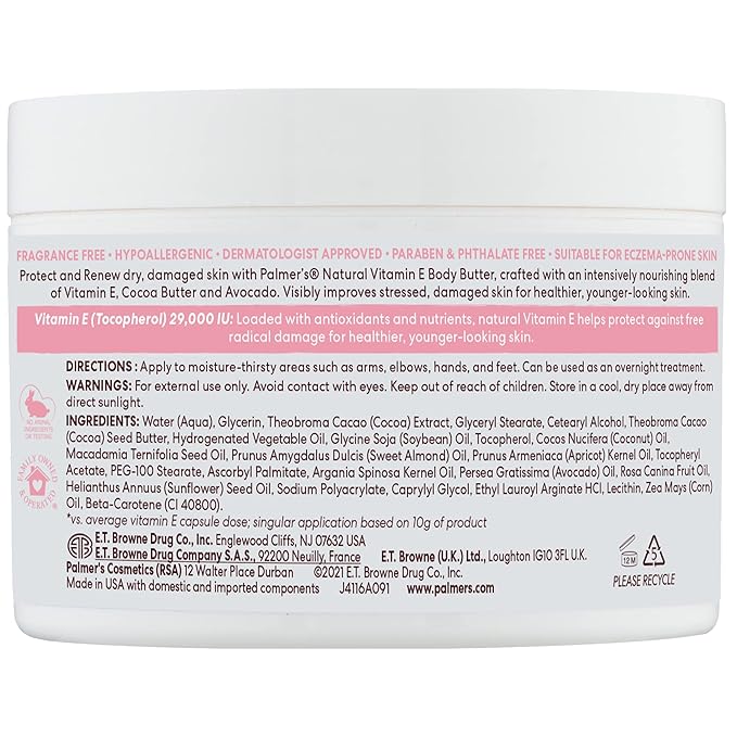 Palmer's Natural Vitamin E Body Butter, 7.25 Ounce