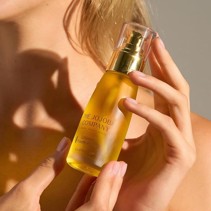 The Jojoba Company Ultimate Youth Potion 50ml – Anti-Aging Face Oil with Natural Jojoba, L22 Lipid Complex – Firms, Hydrates, Boosts Collagen & Elasticity – Glowing Skin Serum for Women & Men