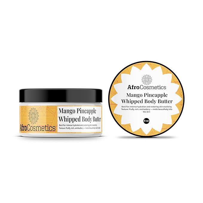 Mango Pineapple Whipped Body Butter Hydrates and Nourish the Skin 8 oz
