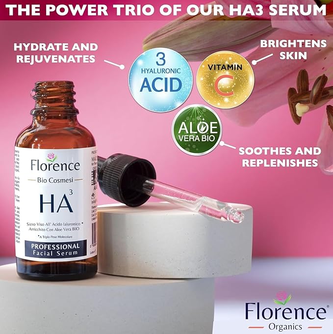Hyaluronic Acid Serum for Skin – Anti-Aging Moisturizer Face Serum for Brightening, Plumper & Smoother Skin. Non-Greasy, Ultra-Hydrating Niacinamide, B5 & Vitamin C Skin Care Facial Serum, 2 oz