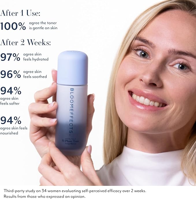 Bloomeffects - Royal Tulip Hydrating Bi-Phase Tonic | Liquid Moisturizer + Clarifying Toner | Cruelty-Free, Non-Toxic Clean Beauty (100 ml | 3.5 fl oz)