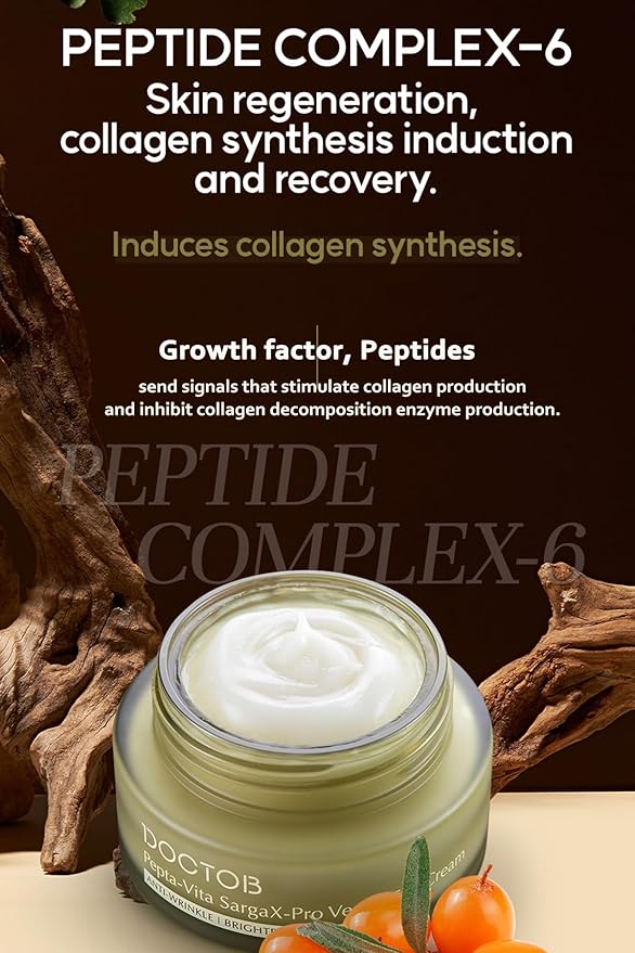 TheMogan DOCTOB Pepta-Vita SargaX-Pro Vegan Eye Cream Revitalize, Anti-Aging, Reduce Deep Wrinkle, Firming, Dark Cricle, 12 Hyaluronic Acid + 6 Peptide + Adenosine 1.1oz