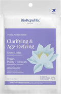 BioRepublic Clarifying & Age-Defying Petal Power Sheet Mask | Hydrates, Brightens, & Reduces Swelling and Redness | Organic Biocellulose Masks with Age-Fighting Antioxidants | Pack of 3