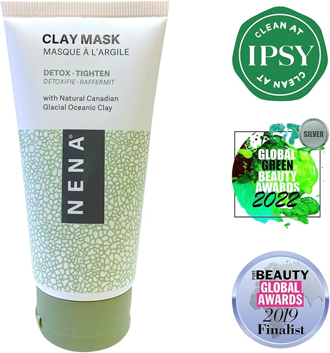 NENA Skincare Clay Mask - Clay Mask for Face - Purifies and Rejuvenates Skin with Mineral-Rich Formula - Refines Pores for Clearer Complexion - 4.2 oz