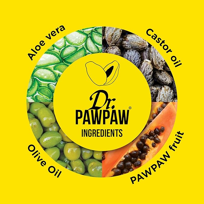 Dr. PawPaw Multipurpose Overnight Lip Mask - Lip Sleeping Mask with Peptides - Natural Moisturizer for Plumping - Cruelty Free - 0.33 oz