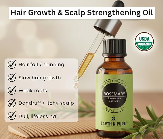Earth N Pure Rosemary Essential Oil for Hair Growth Pure and Natural 50 ml