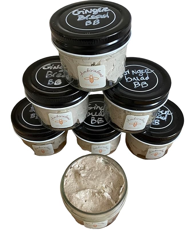 Handmade, All Natural, Organic Whipped Body Butter (Gingerbread)