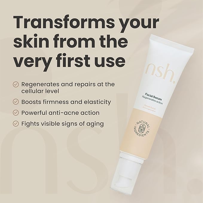 NSH Aloe & Hyaluronic Acid Face Serum 3.38 Fl oz – Ultra Hydrating, Anti-Aging & Anti-Acne Formula with Aloe, HA, Collagen, Elastin, Vitamin B5 & Vitamin E for Plumper, Clearer, Rejuvenated Skin