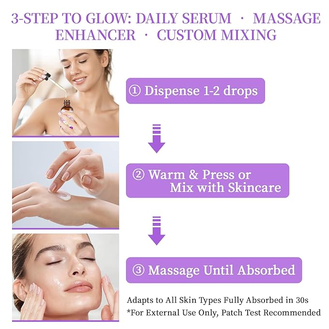 Lavender Oil for Face, Organic Facial Oils with Rosehip, Vitamin E, Frankincense & Pomegranate, USDA Certified Cold Pressed 100% Natural Anti-Aging for Moisturizing, Brightening - 4oz / 120ml