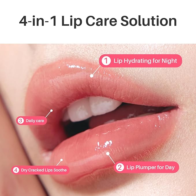 SPODARE Sleeping Lip Mask Green Apple - Repair for Dry Cracked Lips, Infused with Vitamin C and Shea Butter, Lip Mask Nourish and Revitalize Overnight, Wake to Softer, Smoother, Glow Lip - 0.42 Fl Oz
