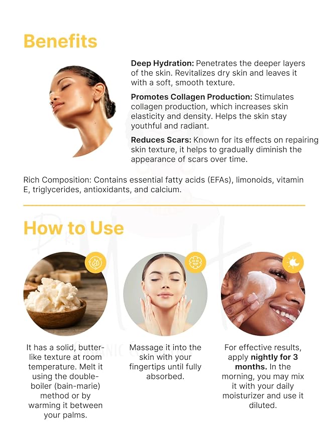 Organic Raw Shea and Neem Butter | 100% Pure,Natural & Unrefined, Skin Care for Eczema Relief, Vegan, 3,53oz