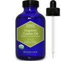 Organic, Castor Oil, Therapeutic Grade, for Constipation – 100% Pure, Castor Oil, Cold Pressed, Unrefined, in Glass Bottle, for Face, Hair Growth, Eyelashes, by Zongle Therapeutics, 4 OZ