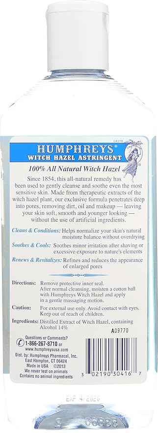 HUMPHREYS Witch Hazel Astringent, 16 FZ