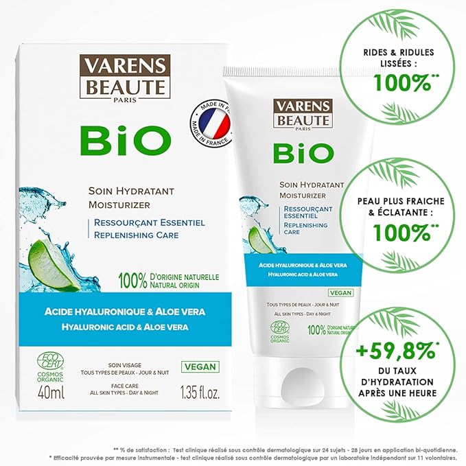 VARENS BEAUTE Moisturizer- 100% Vegan - Cruelty Free - All Skin Types - 1.35 Fl Oz