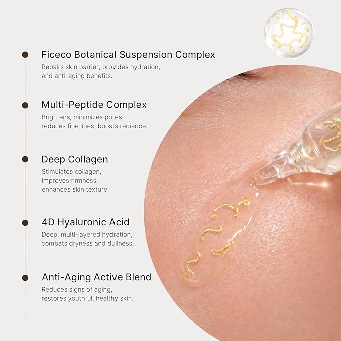 NAD+ Silk Peptides Serum for Face | Anti-Aging Facial Serum 85% Multi-Peptide Complex, Deep Collagen, Niacinamide and 4D Hyaluronic Acid for Wrinkles, Fine Lines & Radiance 30 Pcs