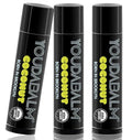 Organic Lip Balm, Coconut Flavor - 100% Natural Lip Moisturizer, USDA Certified - Lip Balm for Dry, Cracked Lips (3 Pack)