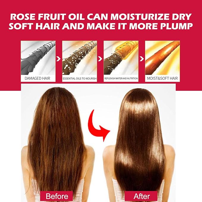 Certified Organic Rosehip Oil, Cold-Pressed, Chemical Free, Fast Absorbing, for Hair, Face & Body, 1 fl oz