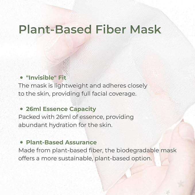 CHANDO HIMALAYA Thamnolia Fresh Hydration Mask (26mlx5PCS) - Balancing Skin's Oil & Hydrating Face Mask for All Skin Types, Paraben-Free, Alcohol Free