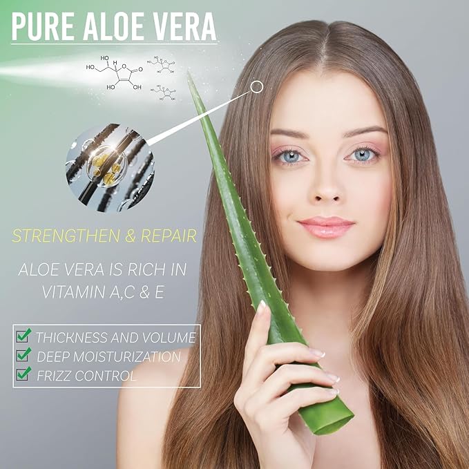Green Leaf Naturals Amazing Aloe Vera Gel - Freshly Cut, 100% Pure Aloe, Premium Quality, Vegan, Unscented - Natural Sunburn Relief, After Shave, Skin, Face & Hair Care (two 8oz bottles) 16oz