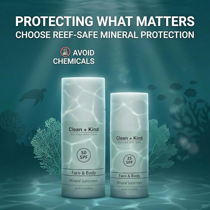 Tallow Sunscreen SPF 25 with Non-Nano Zinc Oxide – Natural Mineral, Reef-Safe & Non-Toxic Sunblock for Face & Body – Non-Greasy, Moisturizing Protection for Sensitive Skin (3.4 oz)