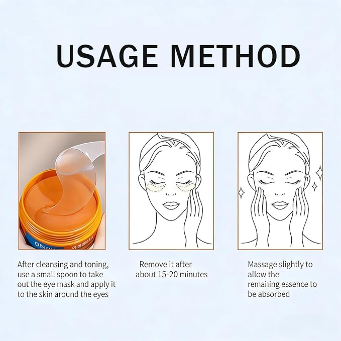 Vc Anti-Wrinkle Eye Serum Oil, Lutein Eye Essence Oil, 5 Collagen Vitalizing Hydrogel Eye Patch and VC Rollerball Set for Dark Circles and Puffy Eyes, Firming Anti-Aging, for Women & Men (2)