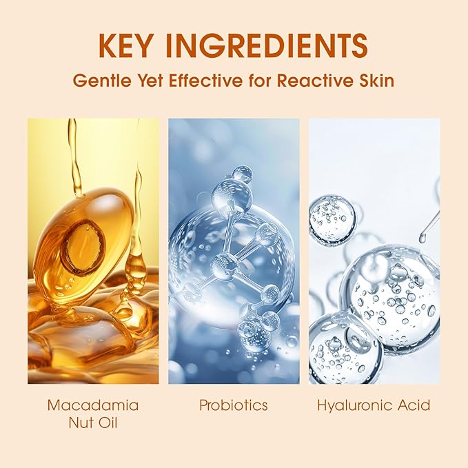 Venrock Face Moisturizer for Sensitive Skin, Fragrance-Free Daily Face Cream with Hyaluronic Acid & Probiotic-Derived Ingredients, Lightweight Non-Greasy Hydrating Lotion, Airless Pump, 1.69 fl oz