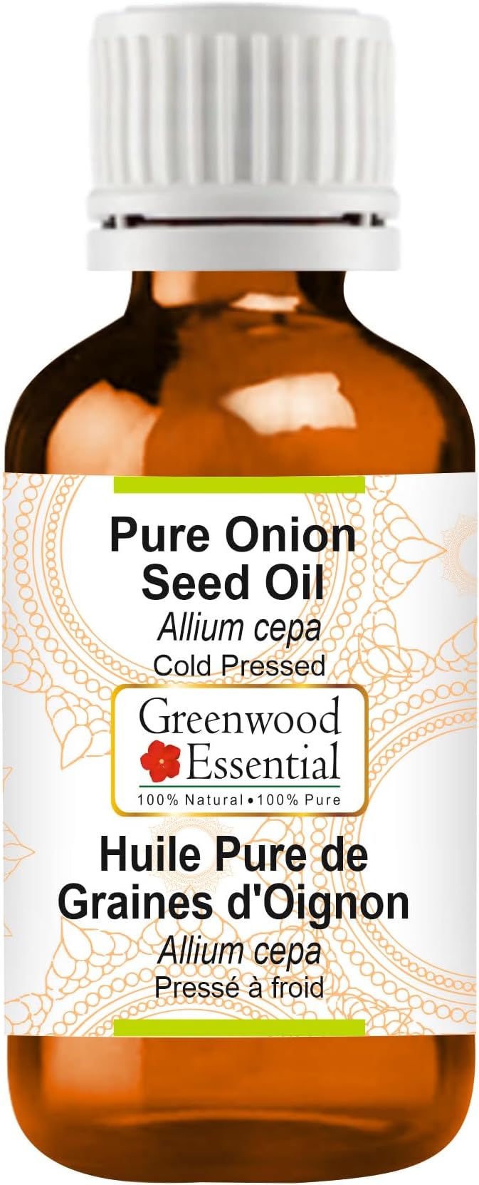 Greenwood Essential Pure Onion Seed Oil (Allium cepa) Cold Pressed 50ml (1.69 oz)