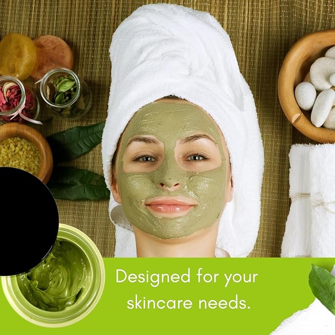 Green Tea Matcha Mud Mask with Aloe Vera (Pack of 3), Deep Cleansing, Hydrating, and Relaxing Volcanic Clay Facial Mask, 3.53 oz/100g
