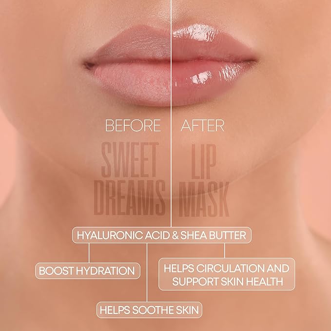 W7 Sweet Dreams Blueberry Lip Mask - Vitamin E, Aloe Vera and Grape Seed Oil - For Hydrated, Full Looking & Irresistible Lips - 0.67 Fl Oz