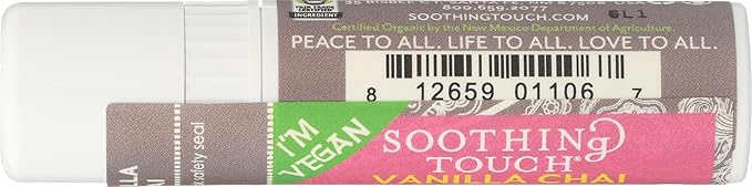 Soothing Touch Lip Balm, Vegan Vanilla Chai, 0.25 Ounce