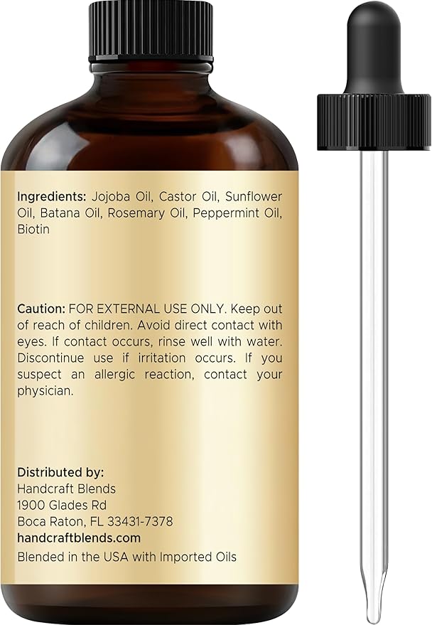 Batana & Rosemary Hair Oil – 2 Fl Oz – Scalp Treatment & Strengthening for Thinning, Dry Scalp, Split Ends – Natural Hair Oil for Women & Men – Intensive Repair & Nourishing Formula