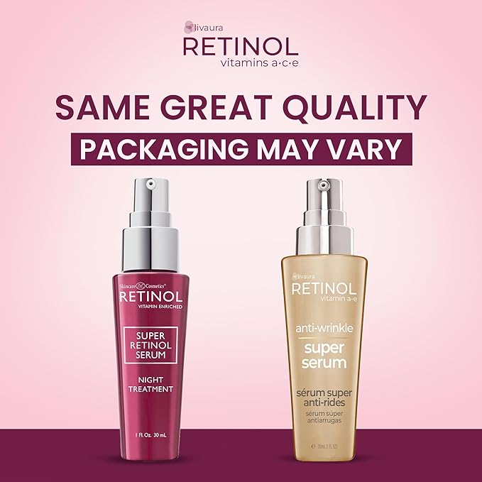 LIVAURA Retinol 6X Super Retinol Serum – Intensive Formula Accelerates Skin Renewal While You Sleep – Targets Fine Lines, Wrinkles, Dark Spots, Pores & Blemishes to Restore Beautiful, Glowing Skin