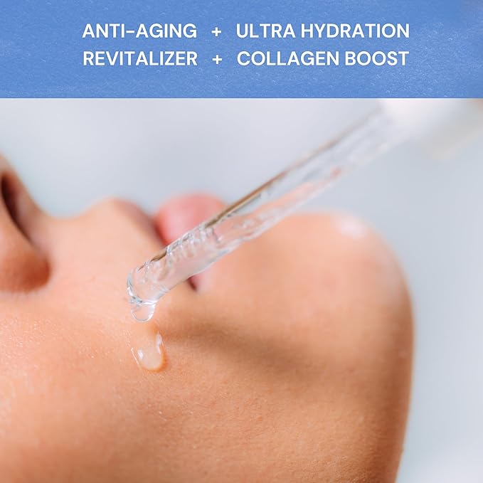 20% Pure Hyaluronic Acid + Red Algae Serum – Anti-Aging, Hydrating, Collagen Boost – Retinol, Vitamin C, CoQ10, Tea Tree Oil – Brightening, UV Protection – For All Skin Types (2 Count)