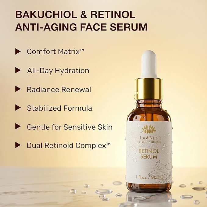 Retinol Serum For Face,Bakuchiol Retinol Rejuvenation Advanced Anti-aging Face Serum With Bakuchiol, Niacinamide, Vitamin C, Gentle, Fast-absorbing Formula For Smoother,Brighter & Hydrated Skin