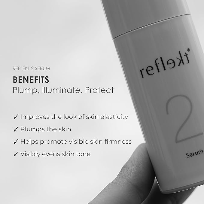 REFLEKT 2 – Vitamin C Brightening Anti-Aging Serum – Collagen-Boosting with Peptides & Hyaluronic Acid, Radiance & Elasticity Enhancer, Clean, Vegan, Cruelty-Free, Fragrance & Paraben-Free Formula