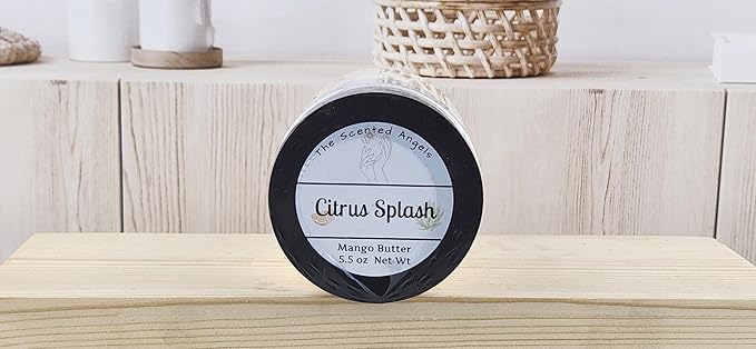 TSA Handmade Whipped Mango Citrus Splash Body Butter Cream, Luxury Body Lotion for Dry Skin, Daily Moisturizing Shea Butter, Sunflower Oil, Women, Men, Teens, 5.5 oz Jar (Citrus Splash, 5.5 oz)