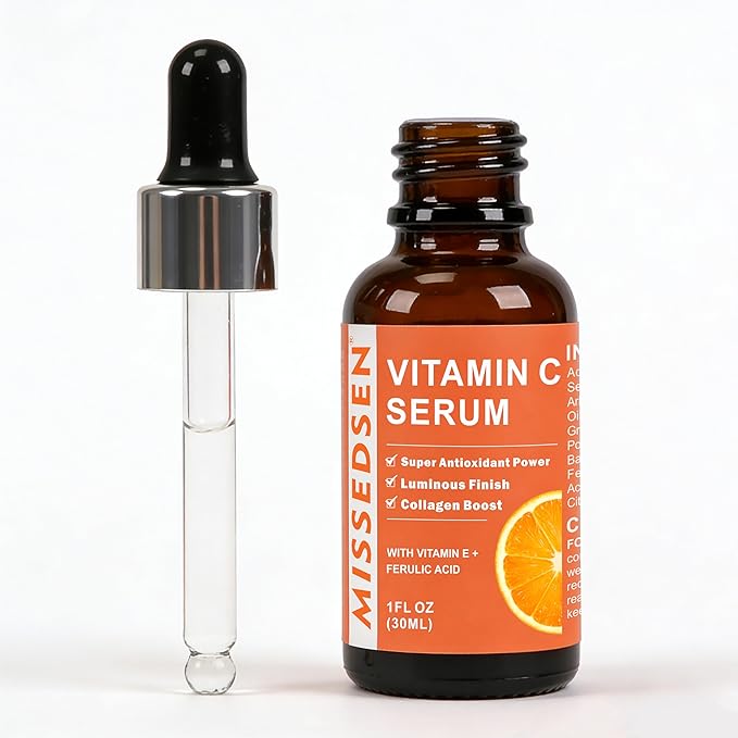 Vitamin C Serum for Face with Vitamin E & Ferulic Acid, Smoothes Wrinkles,Improves Elasticity,Firms Skin 1 Oz for Face Care, Daily Use