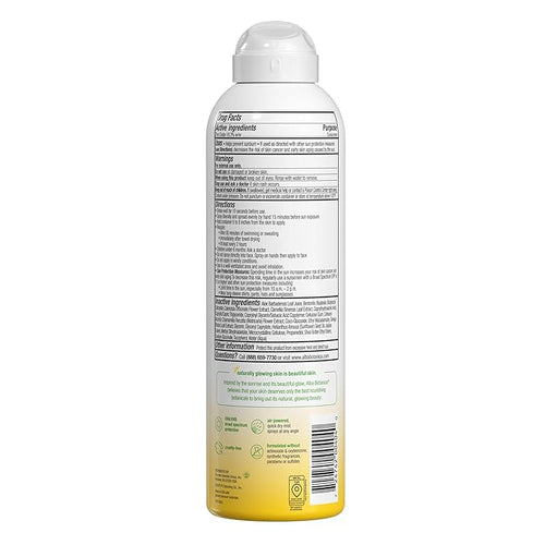 Alba Botanica Sheer Mineral Sunscreen Spray, SPF 30, Fragrance-Free Broad Spectrum, Water Resistant and Biodegradable, 5 fl. Oz. Bottle