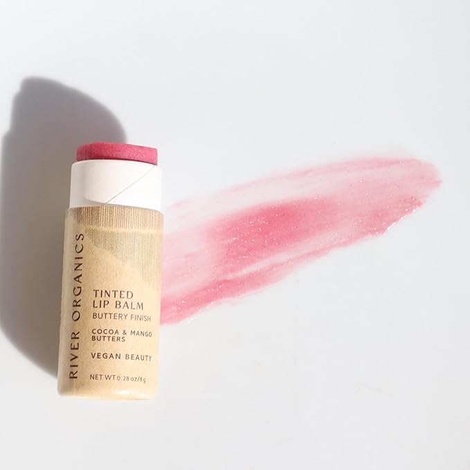 Tinted Lip Balm – Rose Gold | Vegan, Plastic-Free, Long-Lasting, Organic, Zero-Waste 0.28 OZ