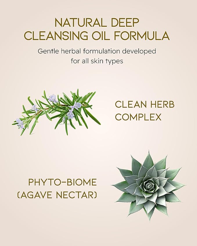 BEYOND Phytoganic Makeup Cleansing Oil (6.8fl oz) - Vegan Formula Korean Skin Care. Gel-Type Oil Cleanser for Heavy Makeup and Impurities Removal, Clean Herbs, Phyto-Biome