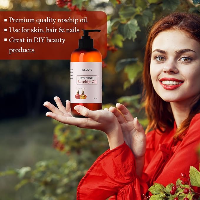 Unrefined Pure Organic Rosehip Oil-12oz