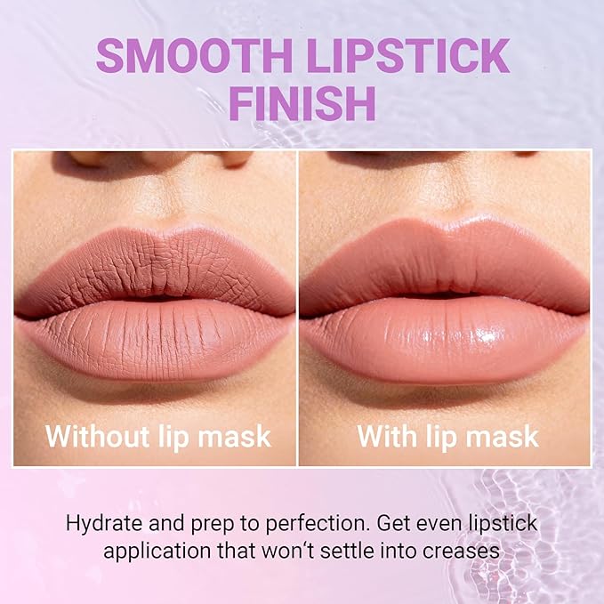 iMethod Lip Mask Overnight - Lip Sleeping Mask for Dry Lips, 8-Hour Hydrating Lip Balm with Hyaluronic Acid, Intense Moisturizing Lip Treatment to Nourish & Repair - Peach