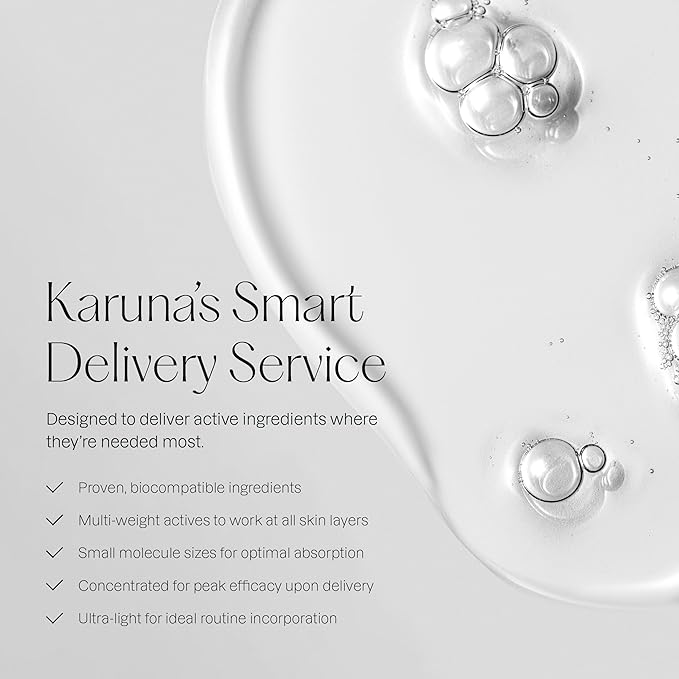 Karuna All Day Firming Serum with Peptides & Hyaluronic Acid – Lightweight Plumping & Hydrating Face Serum for All Skin Types | Clean, Non-Toxic, Hydrating & Firming, Dermatologist Tested, Gluten-Free