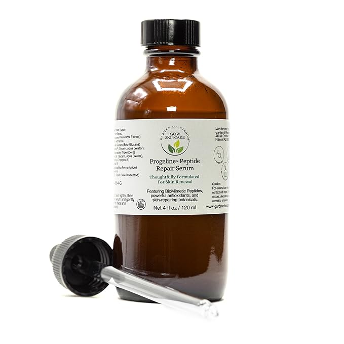 Progeline™ Peptide Repair Serum - Redefine, Renew, Rejuvenate. Target sagging, wrinkles & free radicals for firmer, youthful skin with powerful peptides & antioxidants - Garden of Wisdom 4oz