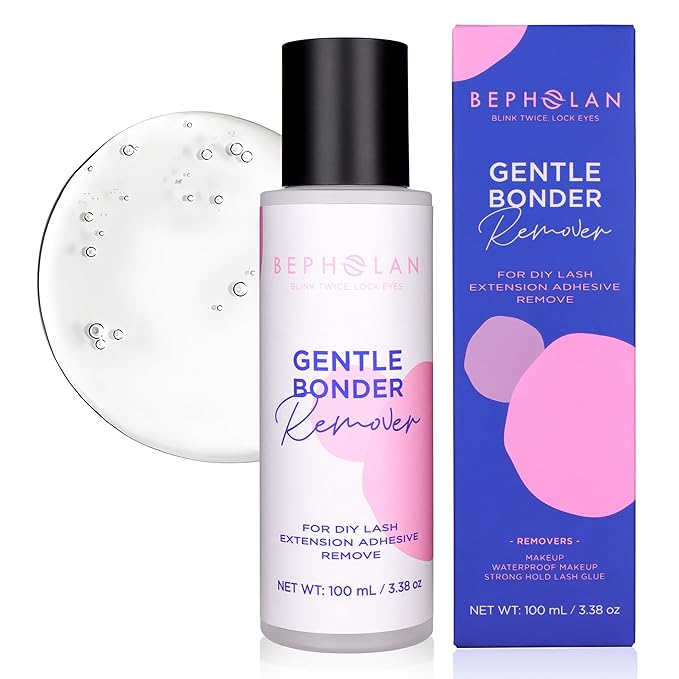 BEPHOLAN Cluster Lash Glue Remover 100ml, DIY Eyelash Extension Remover, Bond & Seal Adhesive Self Use, for Sensitive Eyes, Eye Makeup & Mascara Remover